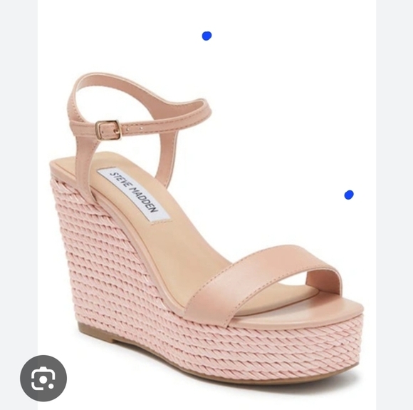 Steve Madden Tory Twist Wedge Heel Sandals with Ankle Strap New In Box - Picture 2 of 3